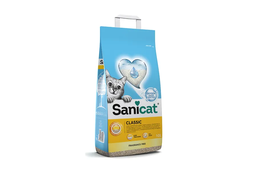 Arena de sepiolita para gatos