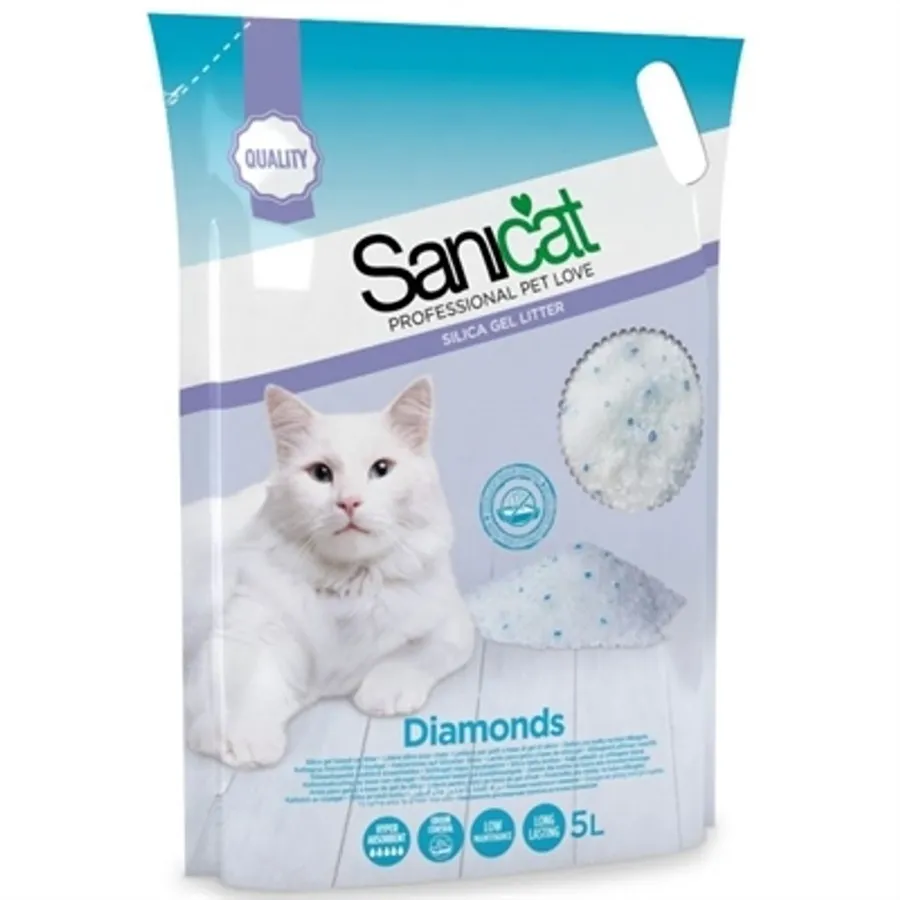 Arena de sílica para gatos