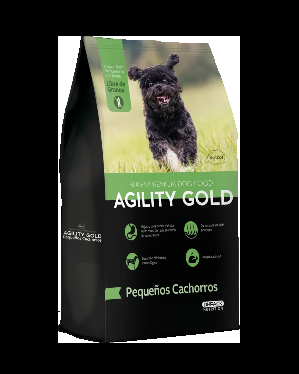 Empaque de Agility Gold Cachorros Razas Pequeñas
