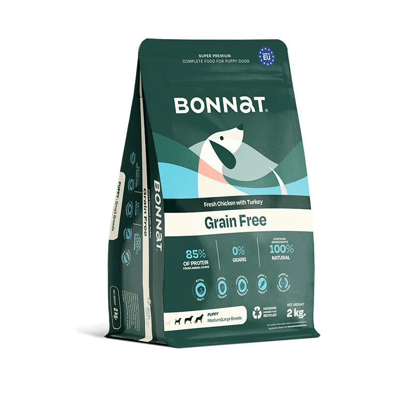 Empaque de Bonnat Grain Free Puppy Medium/Large Breeds - Perro