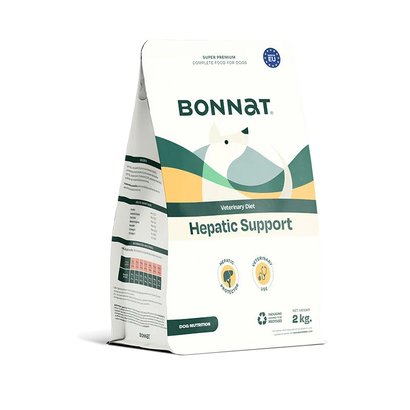 Empaque de Bonnat Veterinary Diet Hepatic Suport - Perro