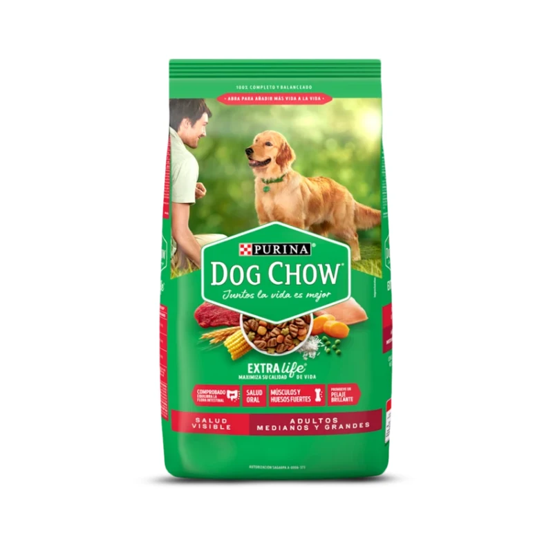 Empaque de Dog Chow Adultos Medianos Grandes Carne y Pollo