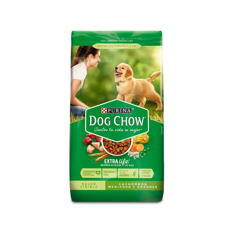Empaque de Dog Chow Perros Cachorros Med y Grand Vida Sana
