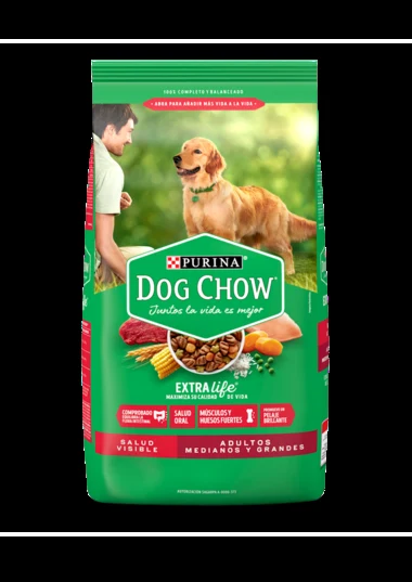 Empaque de Dog Chow Salud Visible Adulto Mediano Y Grande