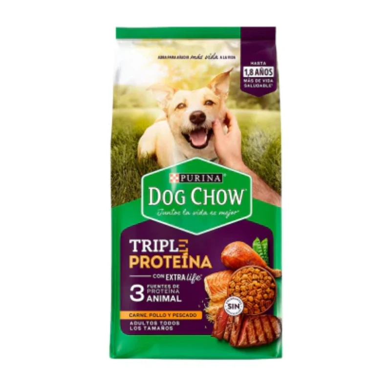 Empaque de Dog Chow Triple Protein Adultos