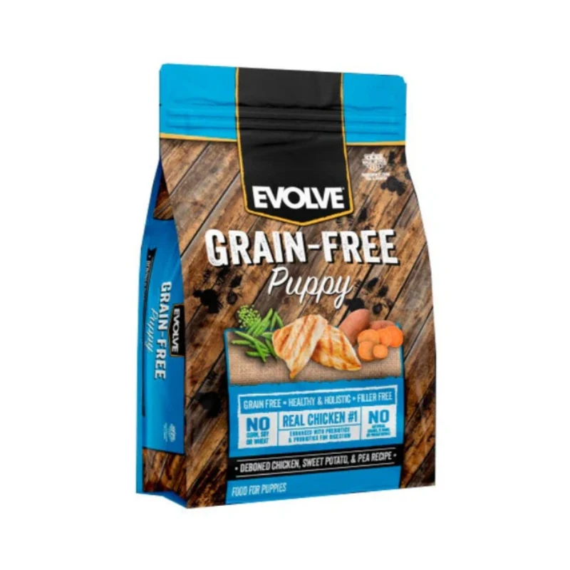 Empaque de Evolve Dog Puppy Chicken Grainfree