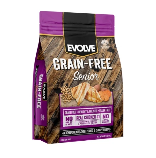 Empaque de Evolve Dog Senior Chicken Grainfre