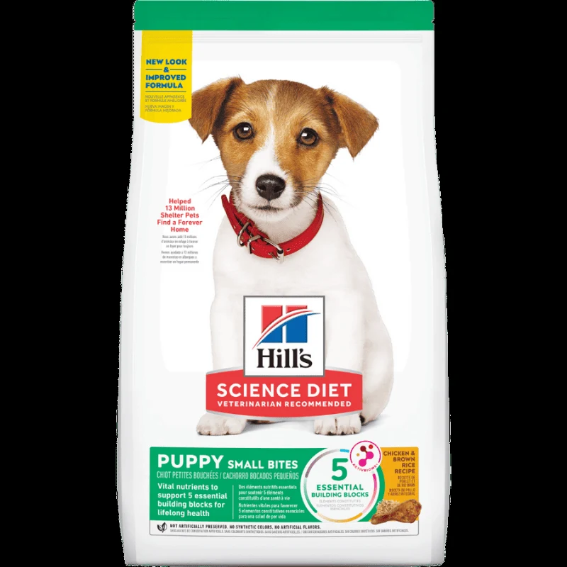 Empaque de Hills Cachorros Raza Pequeña Small Bites