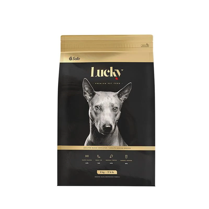 Empaque de Lucky Adulto Raza Mediana