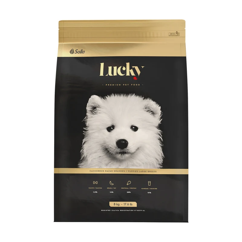 Empaque de Lucky Cachorros Raza Grande