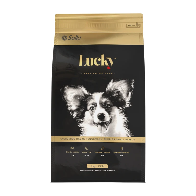 Empaque de Lucky Cachorros Raza Pequeña