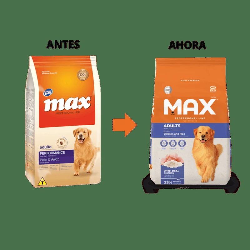 Empaque de Max Performance Adulto Pollo