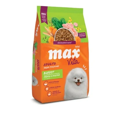 Empaque de Max Vita Adulto Buffet Razas Pequeñas Pollo y Vegetales