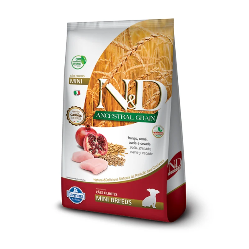 Empaque de N&D Ancestral Canine Frango Puppy Mini