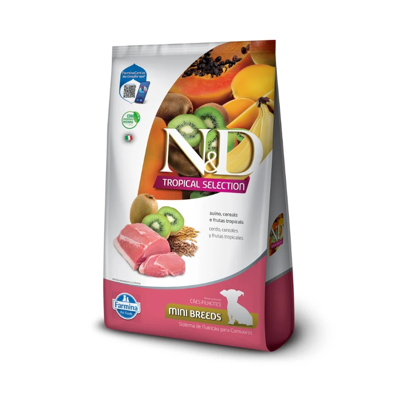 Empaque de N&D Tropical Selection Cerdo Cachorros Mini