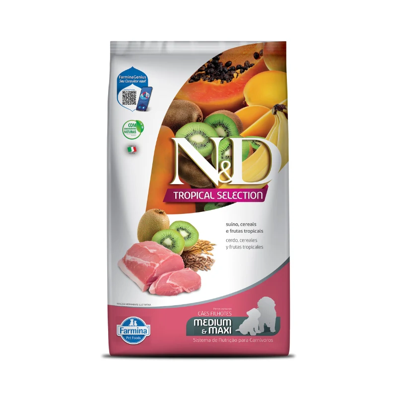 Empaque de N&D Tropical Selection Cerdo Perros Cachorros Medianos y Grandes