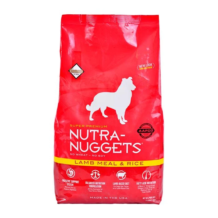 Empaque de Nutra Nuggets Lamb y Rice Alimento Premium para Perro