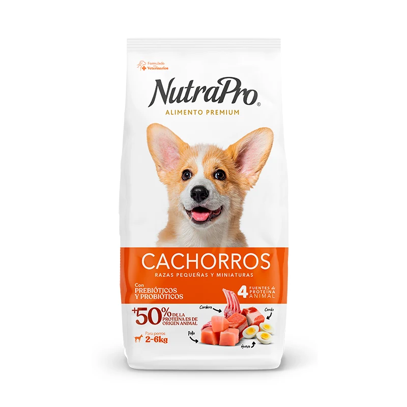 Empaque de Nutrapro Cachorros Raza Pequeña Y Miniatura