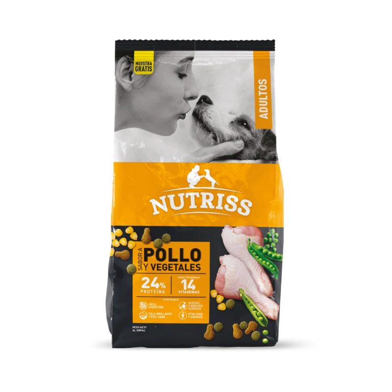 Empaque de Nutriss Adulto Pollo Y Vegetales
