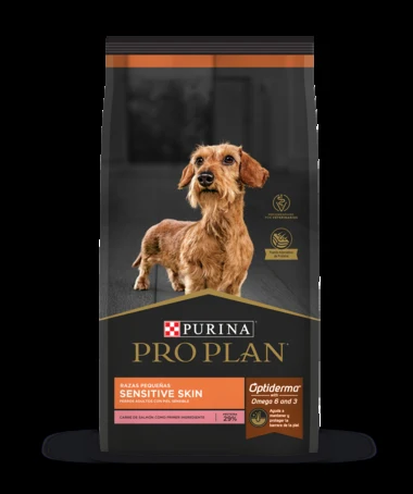 Empaque de Pro Plan Perro Piel Sensible Raza Pequeña Sentive Skin