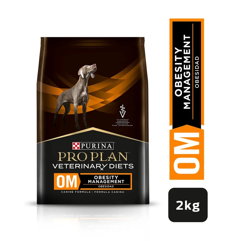 Empaque de Pro Plan Veterinary Canine OM Obesity