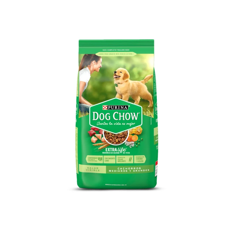 Empaque de Purina Dog Chow Cachorros Medianos Y Grandes