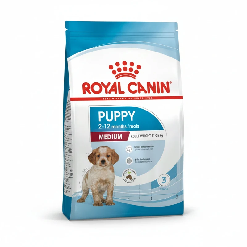 Empaque de Royal Canin Shn Medium Puppy