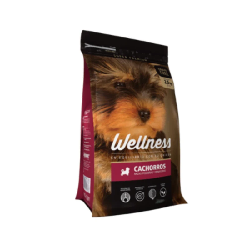 Empaque de Wellness Cachorros Razas Pequeñas Y Miniaturas