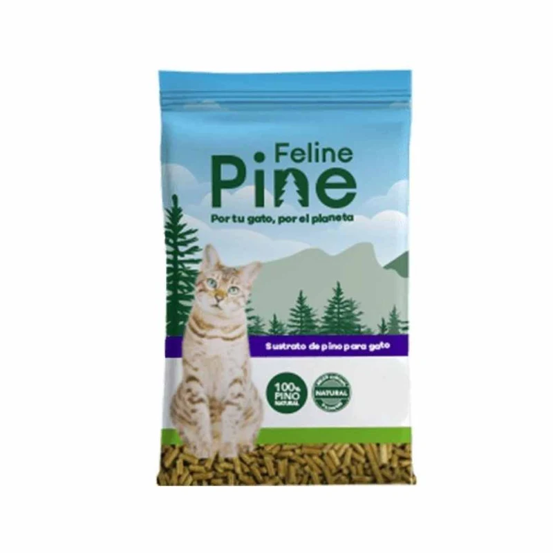 Arena de pino para gatos