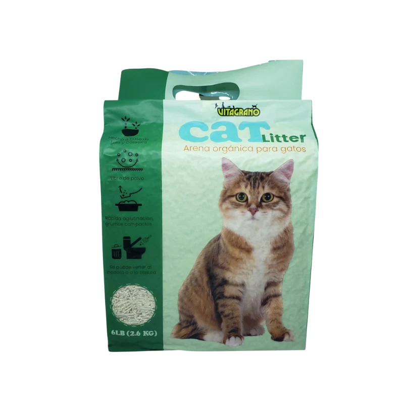 Arena de tofu para gatos
