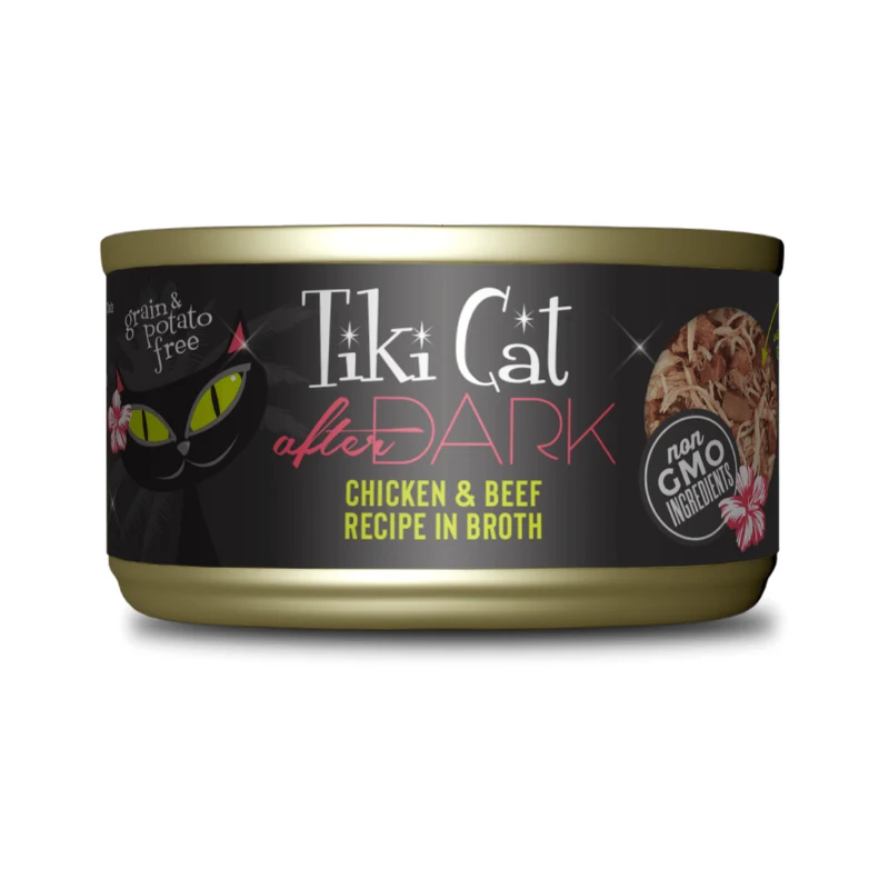 Tiki Cat After Dark de Pollo y Carne en Caldo para Gatos