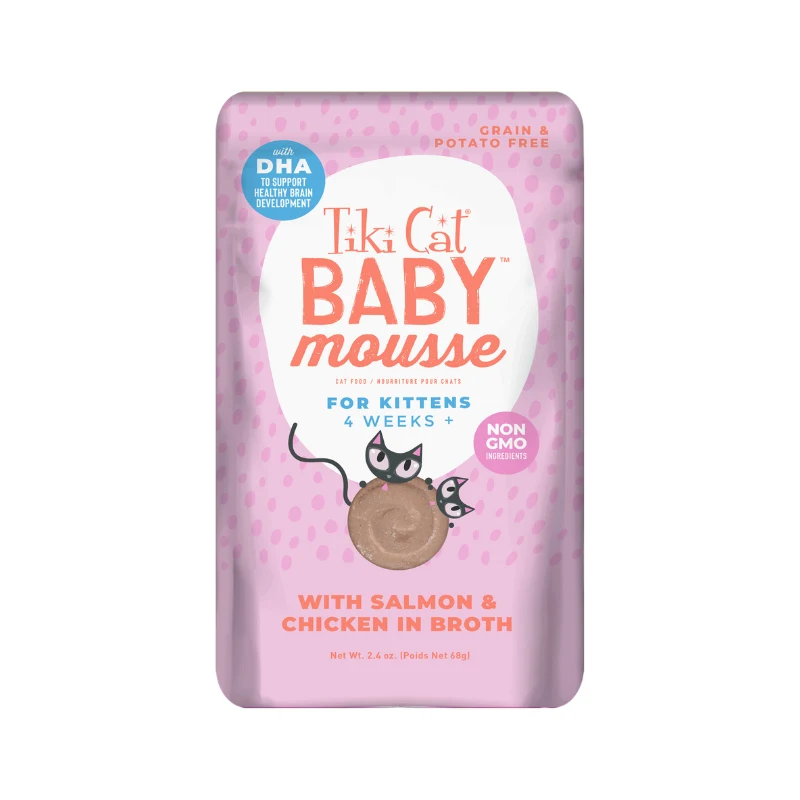 Tiki Cat Baby Mousse de Salmón Pouch para Gatitos