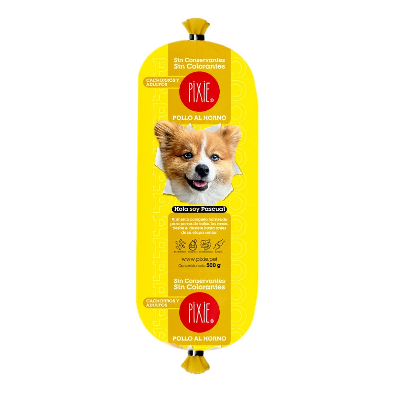 Comida natural de pollo para perros