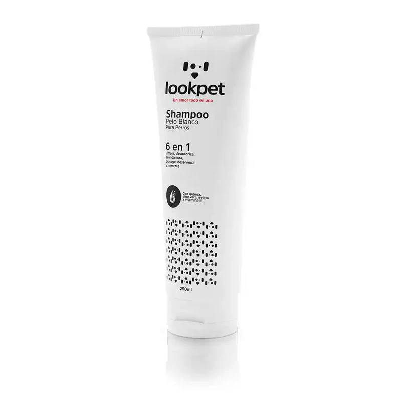 Shampoo 6 En 1 Perros Pelo Blanco Lookpet X 250Ml
