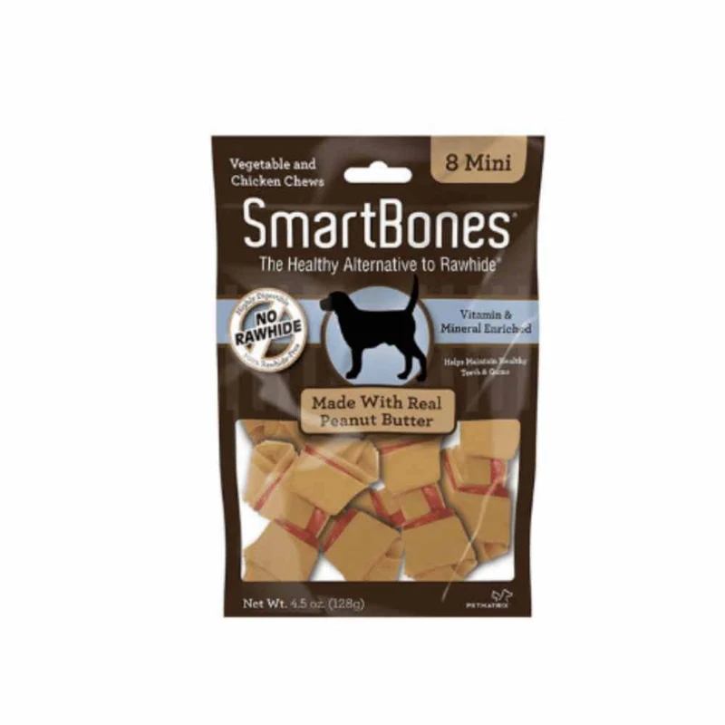 Smartbones Mantequilla de Maní Mini x 8 Unid